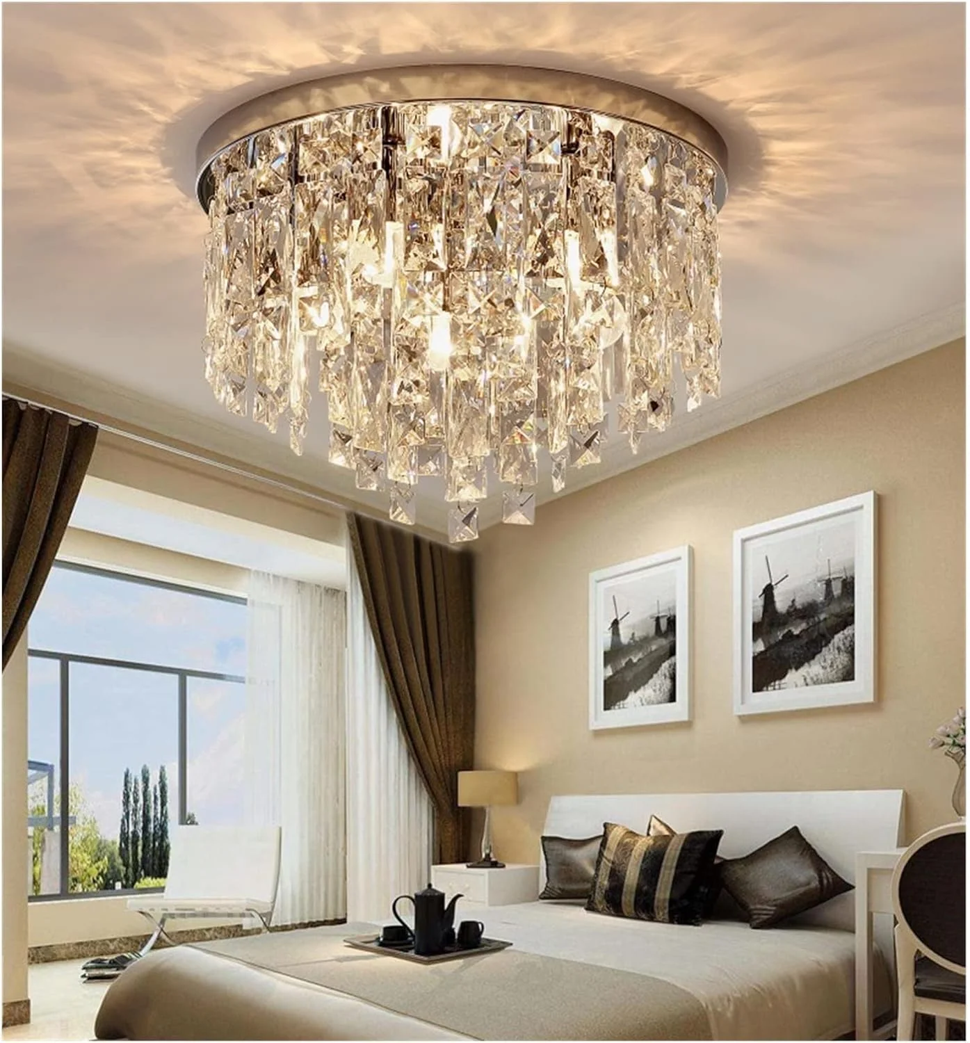 لوستر مدرن LED، چراغ های سقفی کریستالی LED مدرن سازگار با اتاق خواب، راهرو، آشپزخانه - چراغ سقفی طلایی اتاق نشیمن صنعتی، لوستر مدرن LED، نقره ای-D50cm لوستر مدرن LED، چراغ های سقفی کریستالی LED مدرن سازگار با اتاق خواب، راهرو، آشپزخانه - چراغ سقفی طلایی اتاق نشیمن صنعتی، لوستر مدرن LED، نقره ای-D50cm