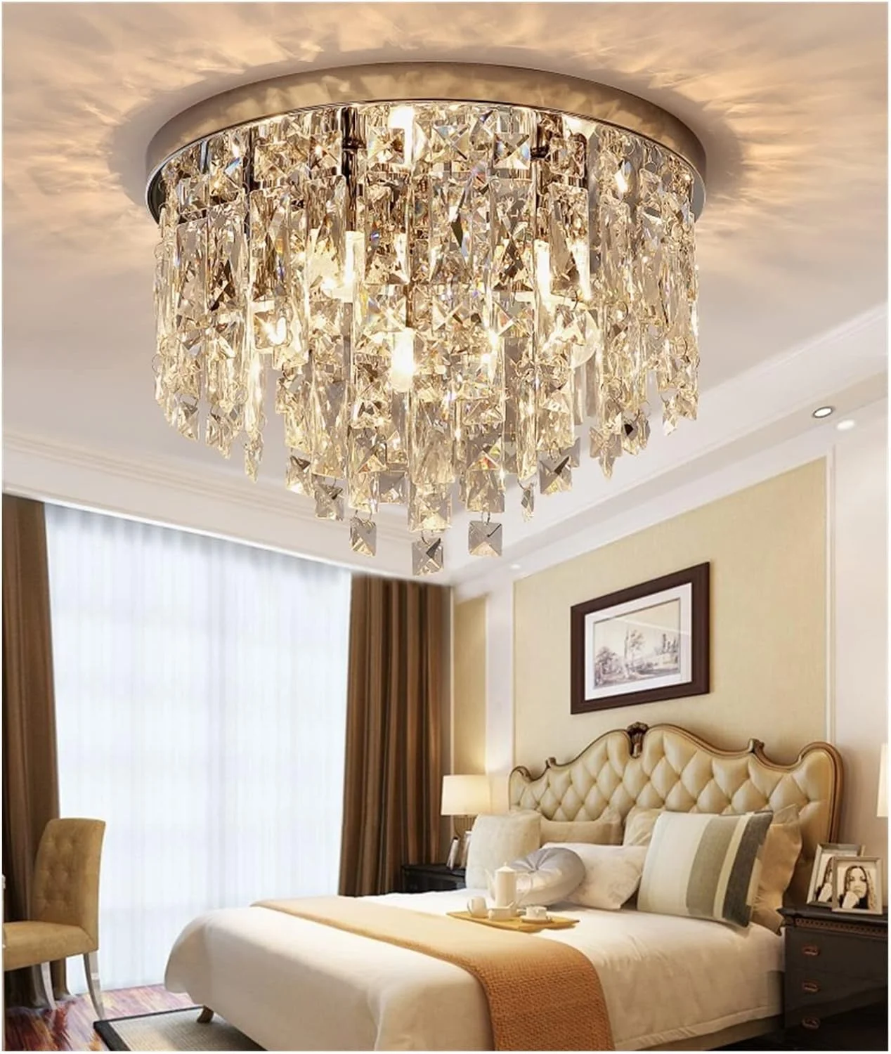 لوستر مدرن LED، چراغ های سقفی کریستالی LED مدرن سازگار با اتاق خواب، راهرو، آشپزخانه - چراغ سقفی طلایی اتاق نشیمن صنعتی، لوستر مدرن LED، نقره ای-D50cm لوستر مدرن LED، چراغ های سقفی کریستالی LED مدرن سازگار با اتاق خواب، راهرو، آشپزخانه - چراغ سقفی طلایی اتاق نشیمن صنعتی، لوستر مدرن LED، نقره ای-D50cm