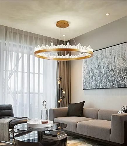 لوستر سازگار با اتاق نشیمن، اتاق خواب، اتاق مطالعه، لوستر سقفی گرد، لامپ کریستالی، لامپ آویز آشپزخانه مدرن، دکور مدرن، طلایی-D100cm/سفید سرد لوستر سازگار با اتاق نشیمن، اتاق خواب، اتاق مطالعه، لوستر سقفی گرد، لامپ کریستالی، لامپ آویز آشپزخانه مدرن، دکور مدرن، طلایی-D100cm/سفید سرد