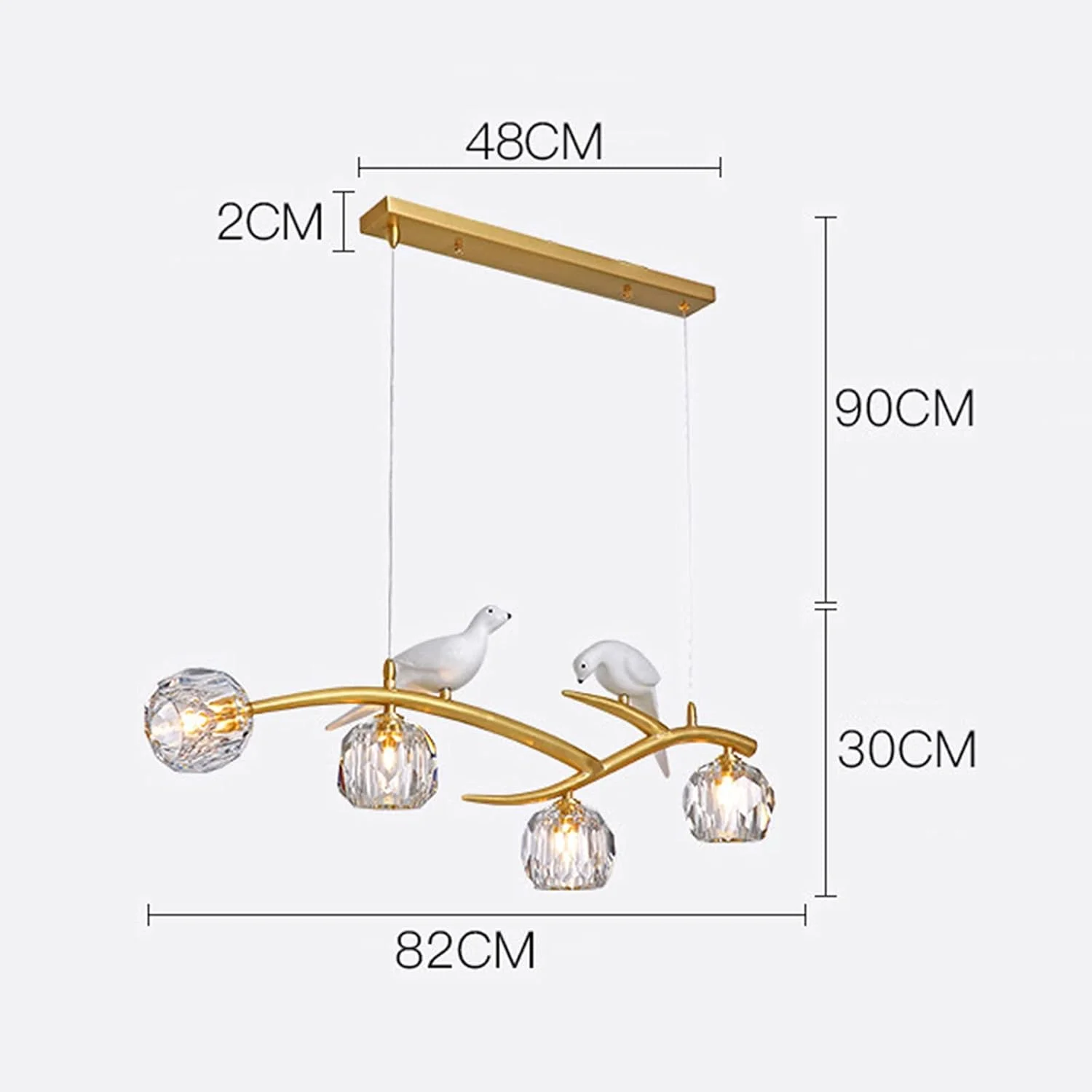 لوستر مدرن LED، لوسترهای LED، لوستر اروپایی و کریستال مسی، ویلایی لوکس، رستوران مدرن، بار، فروشگاه لباس، 4 سر