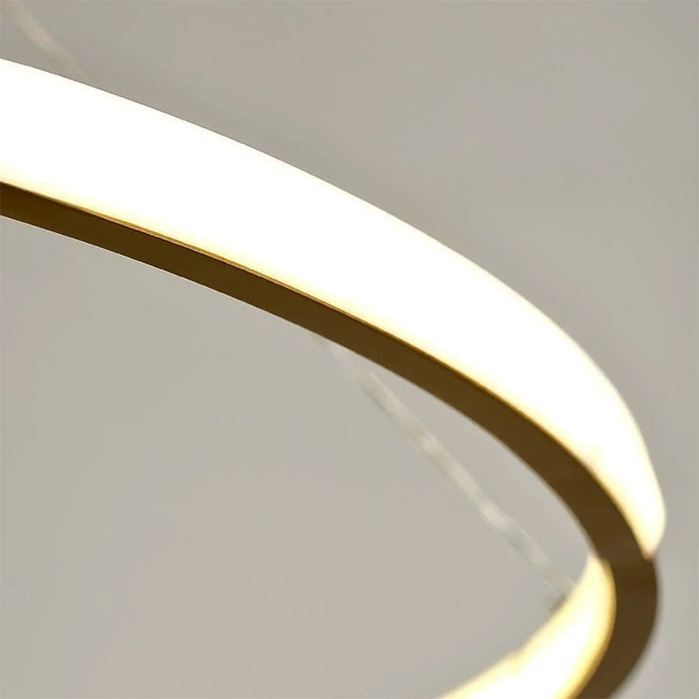 لوستر مدرن LED، لوستر آویز آلومینیومی مدرن مناسب رستوران، لوستر طلایی گرم برای اتاق خواب، لوستر مناسب اتاق مطالعه، سقف اتاق نشیمن، جزیره آشپزخانه