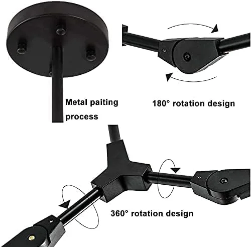 چراغ سقفی مولکولی اتاق خواب لوستر کریستالی خطی آویز ماهواره ای نورپردازی با سایه شیشه ای