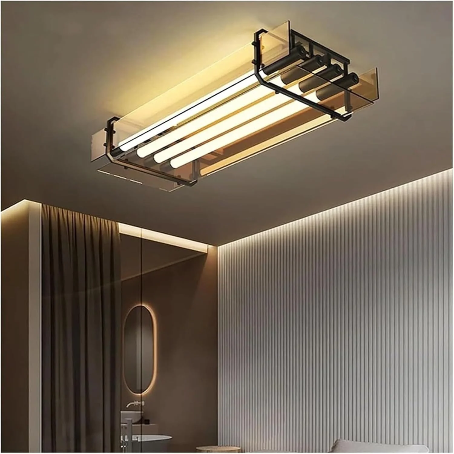 چراغ سقفی لوله ای 30 اینچی 32 وات، چراغ آویز، دیوارکوب شیشه ای سقفی 4000K، لوستر چراغ سقفی لوله ای 30 اینچی 32 وات، چراغ آویز، دیوارکوب شیشه ای سقفی 4000K، لوستر