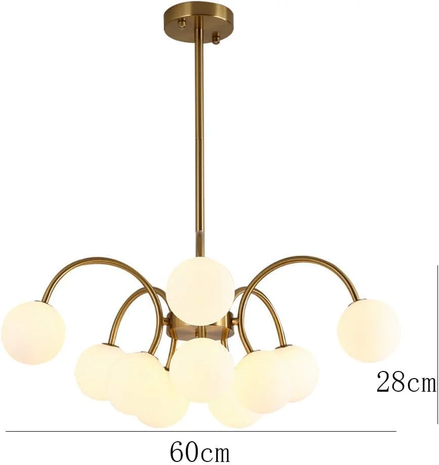 چراغ سقفی روکار با بازوهای قابل تنظیم، طراحی مدرن اواسط قرن، لوستر سقفی طلایی برس خورده، دکور مدرن