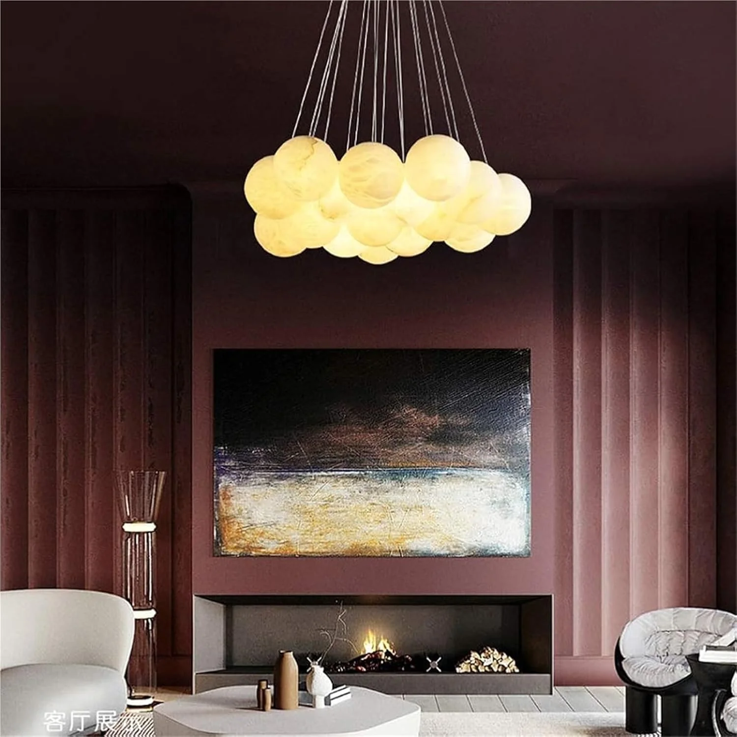 لوستر خطی براکت، چراغ آویز برنجی با ارتفاع قابل تنظیم، چراغ آویز مرمرین سبک اواسط قرن، مناسب برای روشنایی اتاق ناهارخوری، اتاق خواب، آشپزخانه، چراغ دیواری مدرن داخلی