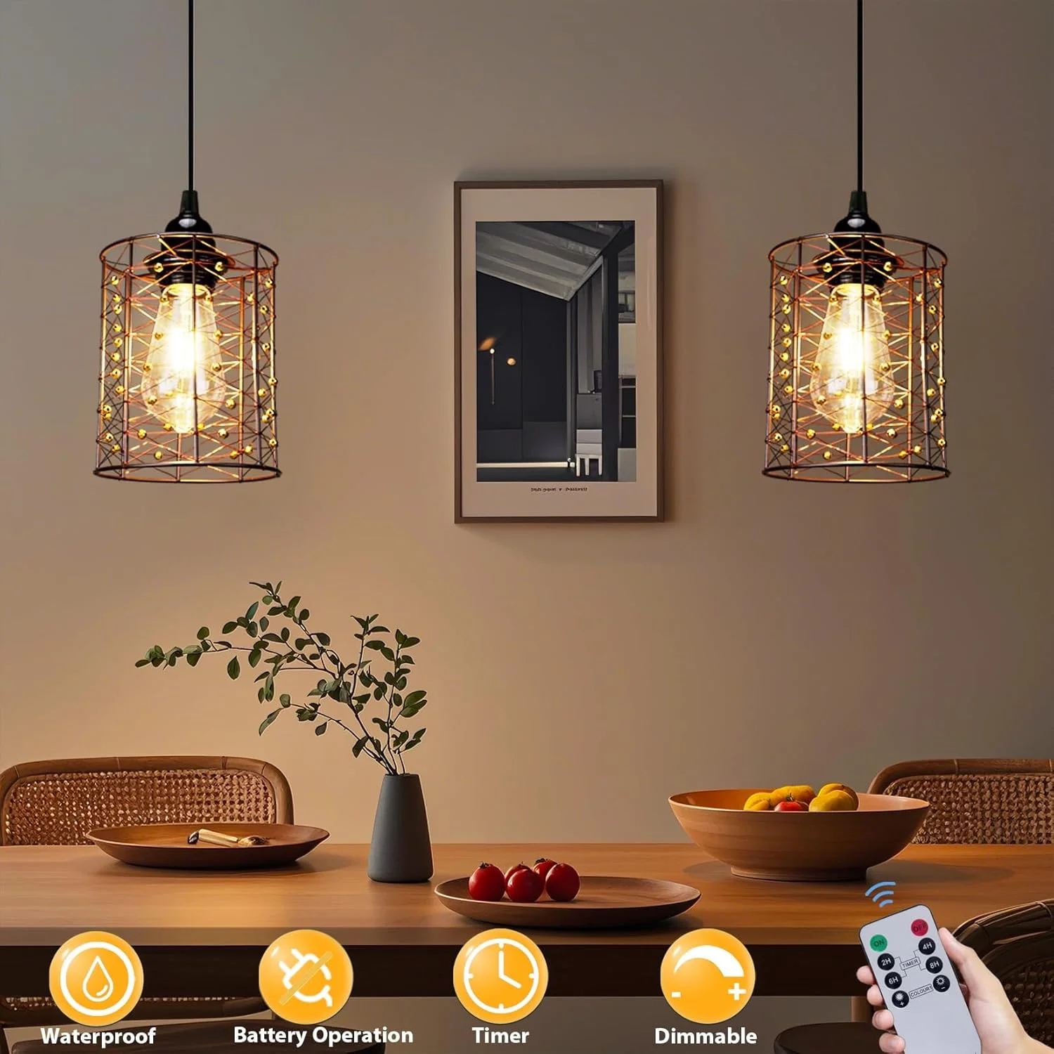 لوستر آویز فضای باز با باتری، چراغ آویز 5×6 اینچ با باتری، چراغ های آلاچیق فضای باز، 4 باتری قلمی، برای آلاچیق، پرگولا، ایوان، پاسیو، نورپردازی دکوراسیون داخلی و خارجی (2 عدد) لوستر آویز فضای باز با باتری، چراغ آویز 5×6 اینچ با باتری، چراغ های آلاچیق فضای باز، 4 باتری قلمی، برای آلاچیق، پرگولا، ایوان، پاسیو، نورپردازی دکوراسیون داخلی و خارجی (2 عدد)