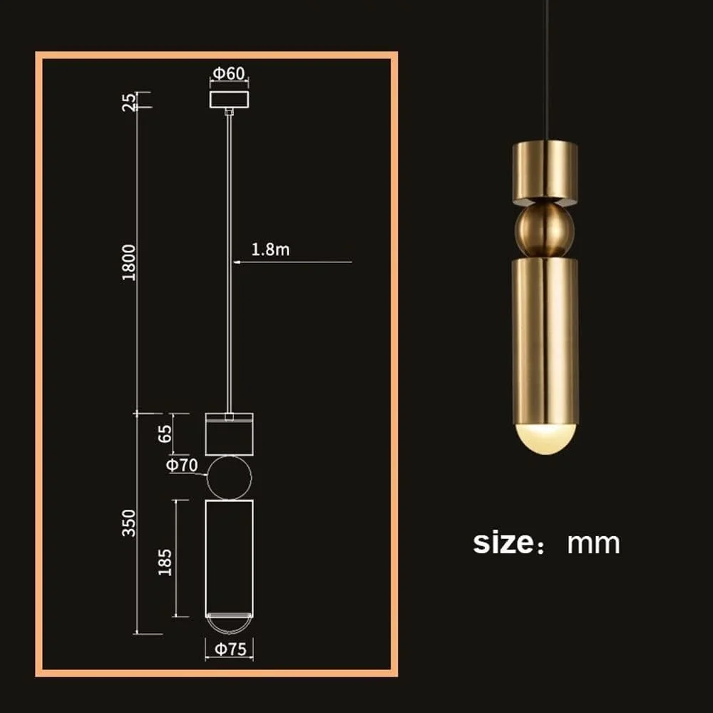 چراغ آویز LED 5 وات - چراغ های آویز لوله ای بلند طلایی اتاق ناهار خوری، چراغ های روشنایی مهره لامپ G9 برای اتاق نشیمن چراغ آویز LED 5 وات - چراغ های آویز لوله ای بلند طلایی اتاق ناهار خوری، چراغ های روشنایی مهره لامپ G9 برای اتاق نشیمن
