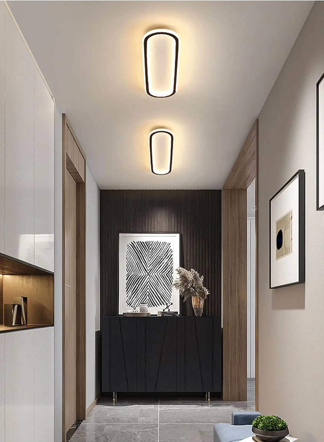(100CM-سه رنگ دمای نور) چراغ سقفی LED مدرن ساده، چراغ راهرو، اتاق خواب، اتاق نشیمن، راهرو، بالکن خلاقانه، لوستر، 84 وات (مشکی 100) (100CM-سه رنگ دمای نور) چراغ سقفی LED مدرن ساده، چراغ راهرو، اتاق خواب، اتاق نشیمن، راهرو، بالکن خلاقانه، لوستر، 84 وات (مشکی 100)