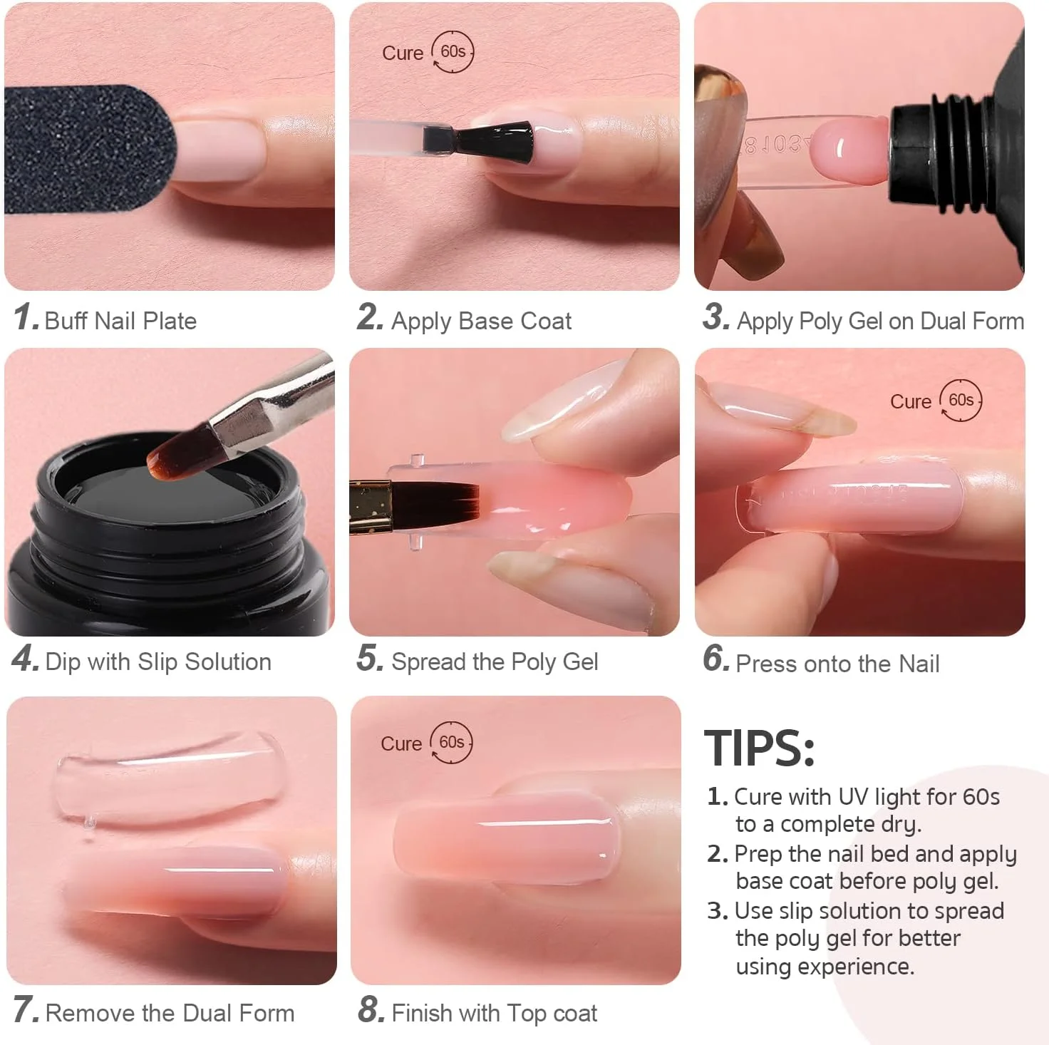 کیت ژل پلی ناخن GAOY با کیت استارتر نور UV، کیت اکستنشن ژل بیلدر 6 عددی برای مبتدیان با همه چیز برای طراحی ناخن در خانه کیت ژل پلی ناخن GAOY با کیت استارتر نور UV، کیت اکستنشن ژل بیلدر 6 عددی برای مبتدیان با همه چیز برای طراحی ناخن در خانه