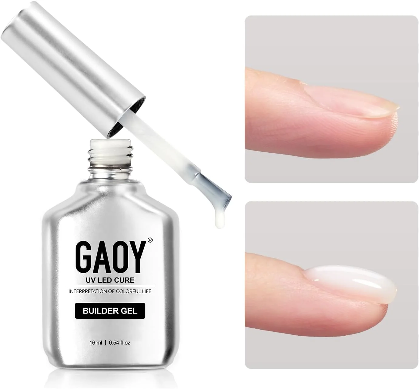 ژل بیلدر ناخن GAOY، تقویت کننده ناخن 16 میلی لیتری در یک بطری، ژل سخت اکستنشن ناخن، ژل UV با ماندگاری طولانی، شماره 1731 سفید شیری، نیاز به بیس کت و تاپ کت ژل بیلدر ناخن GAOY، تقویت کننده ناخن 16 میلی لیتری در یک بطری، ژل سخت اکستنشن ناخن، ژل UV با ماندگاری طولانی، شماره 1731 سفید شیری، نیاز به بیس کت و تاپ کت