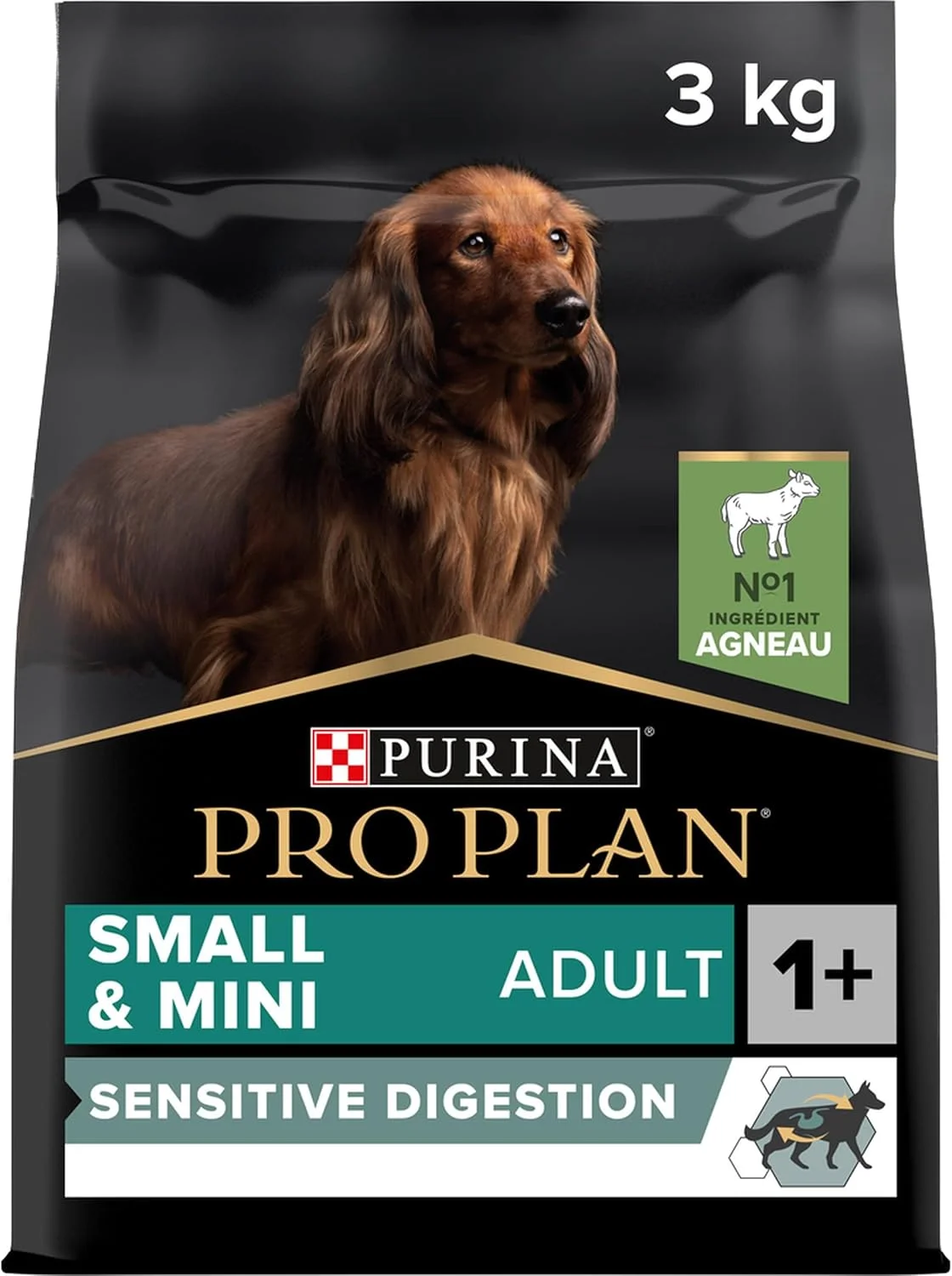 غذای خشک سگ بالغ نژاد کوچک و مینی Purina Pro Plan Optidigest با هضم حساس - 3 کیلوگرم
