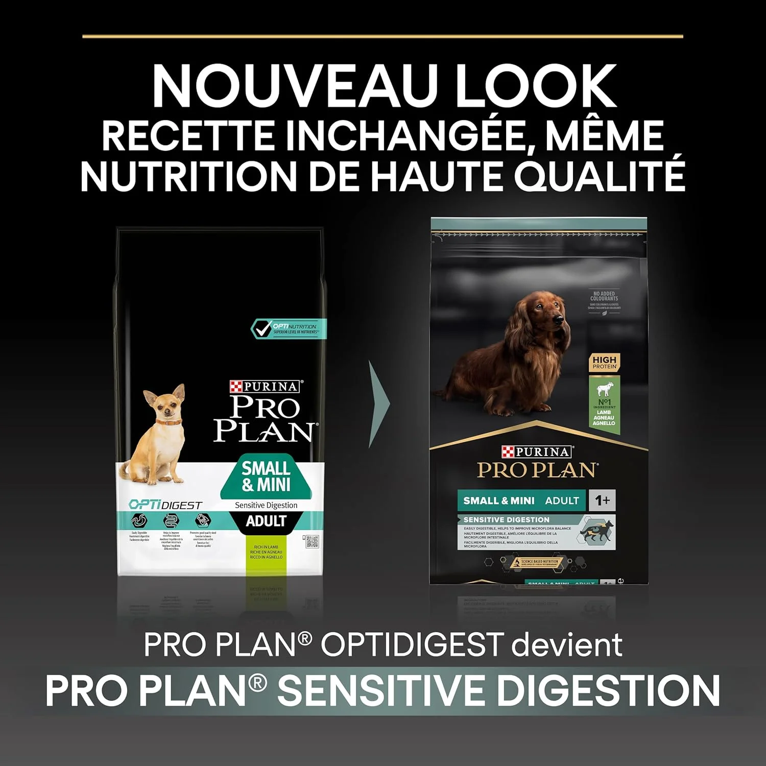 غذای خشک سگ بالغ نژاد کوچک و مینی Purina Pro Plan Optidigest با هضم حساس - 3 کیلوگرم