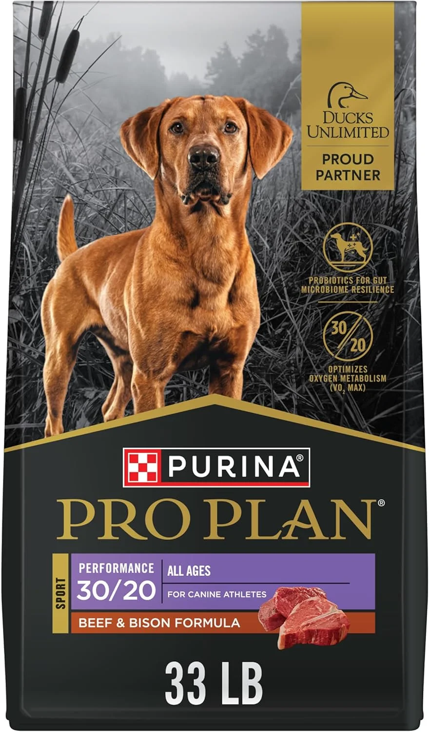غذای خشک سگ با فرمول گوشت گاو و بوفالو Purina Pro Plan Sport Performance 30/20 - کیسه 33 پوندی