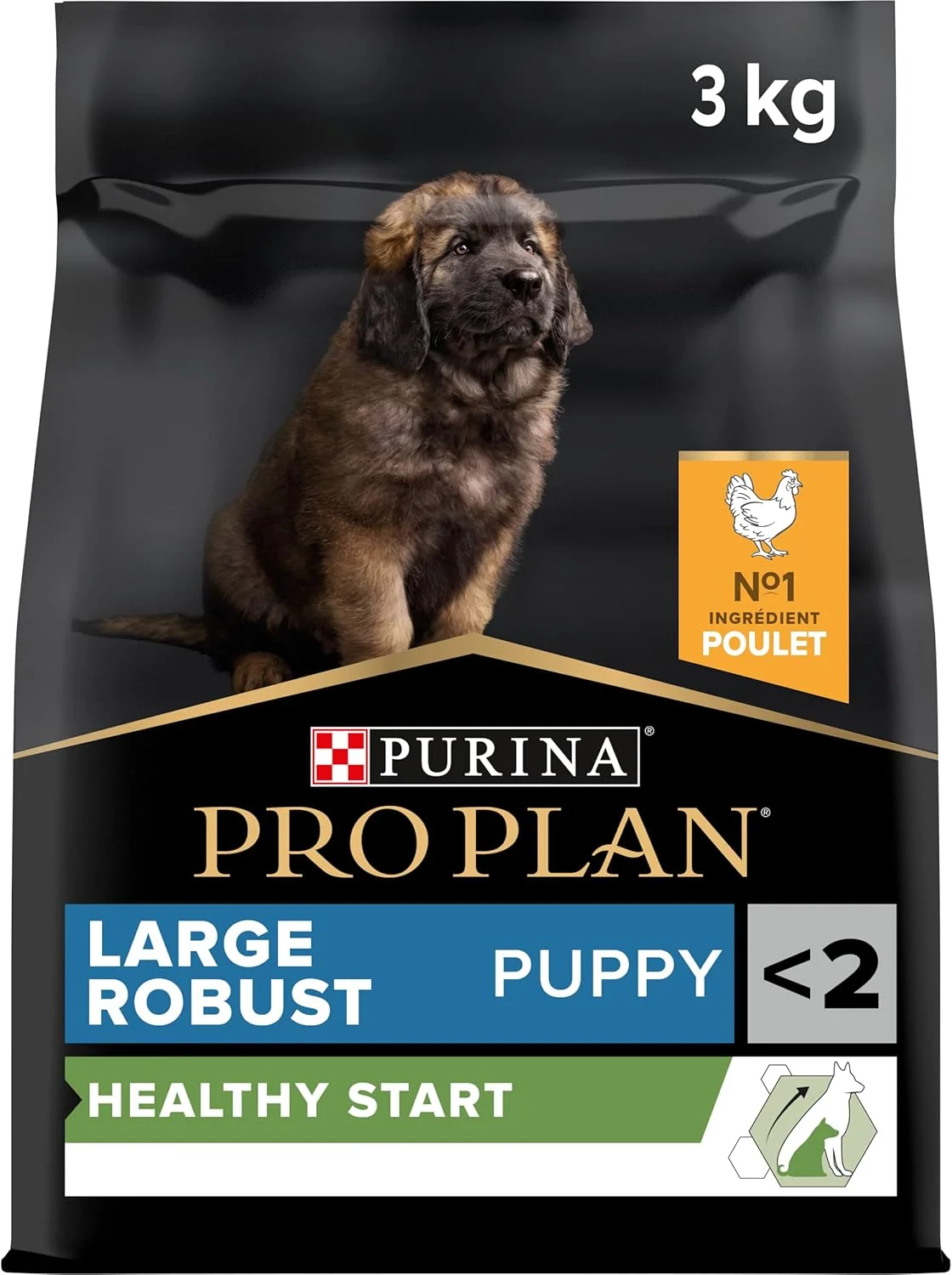 غذای خشک سگ Purina Pro Plan Healthy Start Large Robust Puppy با طعم مرغ، 3 کیلوگرم