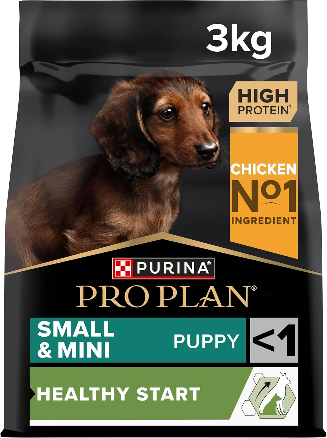 غذای خشک سگ نژاد کوچک و مینی توله سگ Purina Pro Plan Healthy Start با طعم مرغ، 3 کیلوگرم