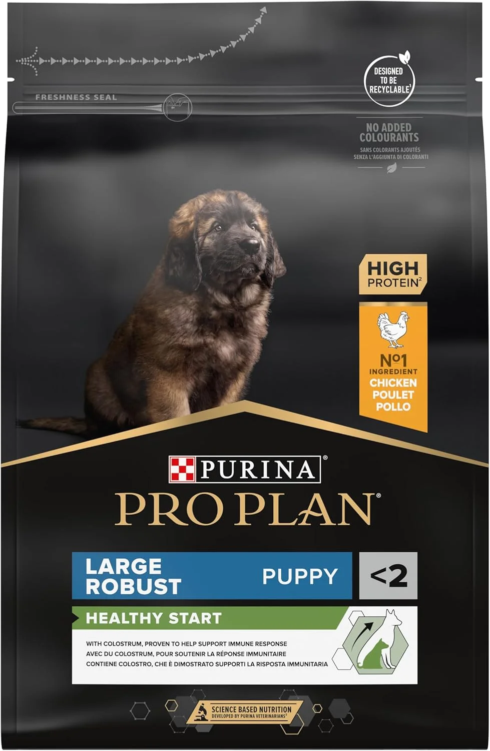 غذای خشک سگ Purina Pro Plan Healthy Start Large Robust Puppy با طعم مرغ، 3 کیلوگرم