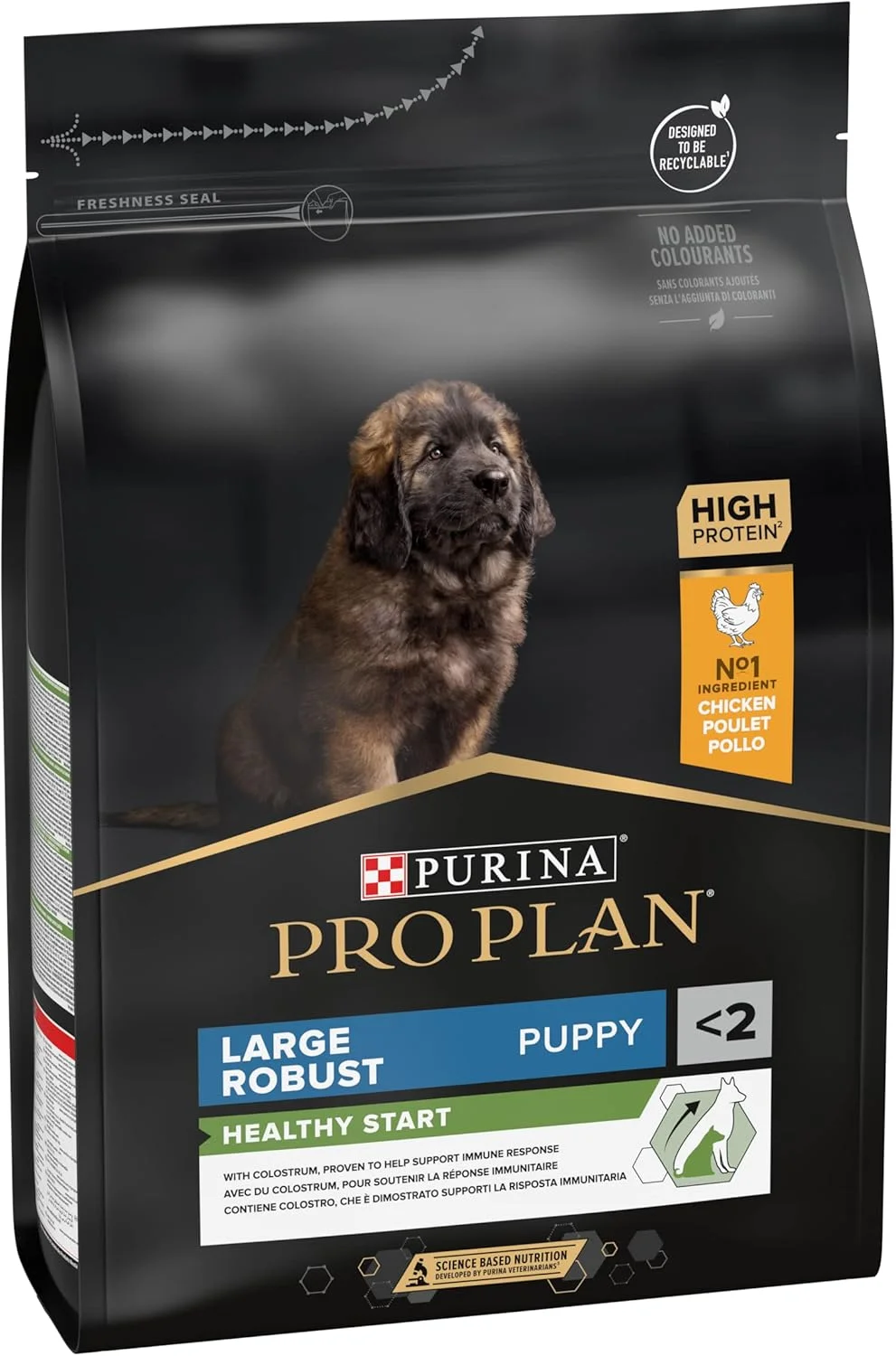 غذای خشک سگ Purina Pro Plan Healthy Start Large Robust Puppy با طعم مرغ، 3 کیلوگرم