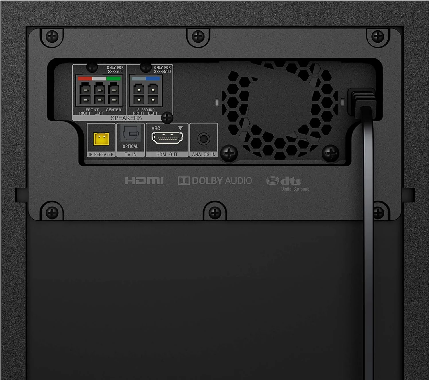 ساندبار سونی HT-S500RF با توان خروجی 1000 وات، صدای 5.1 کاناله واقعی، Dolby Digital، ورودی HDMI ARC، ورودی اپتیکال و صدای فراگیر DTS