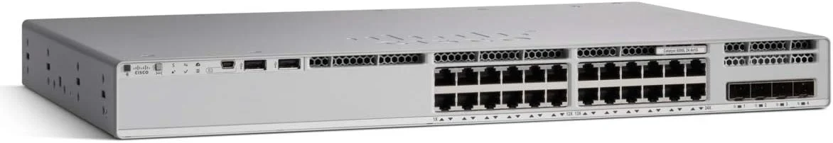 سوییچ سیسکو CATALYST 9200L با 24 پورت دیتا و 4 پورت 10G با قابلیت NETWORK ESSENTIALS