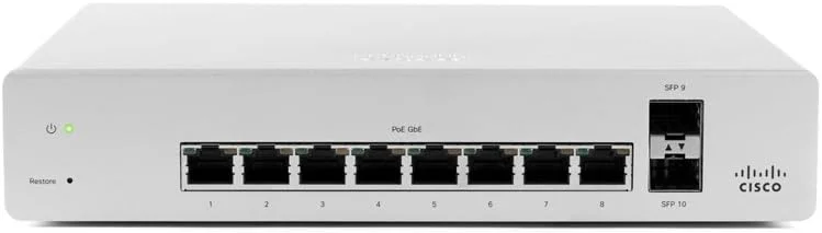 سوئیچ 8 پورت گیگابیتی PoE سری Cisco Meraki Cloud Managed MS220 - دارای 8 پورت 1GbE - مدل MS220-8P