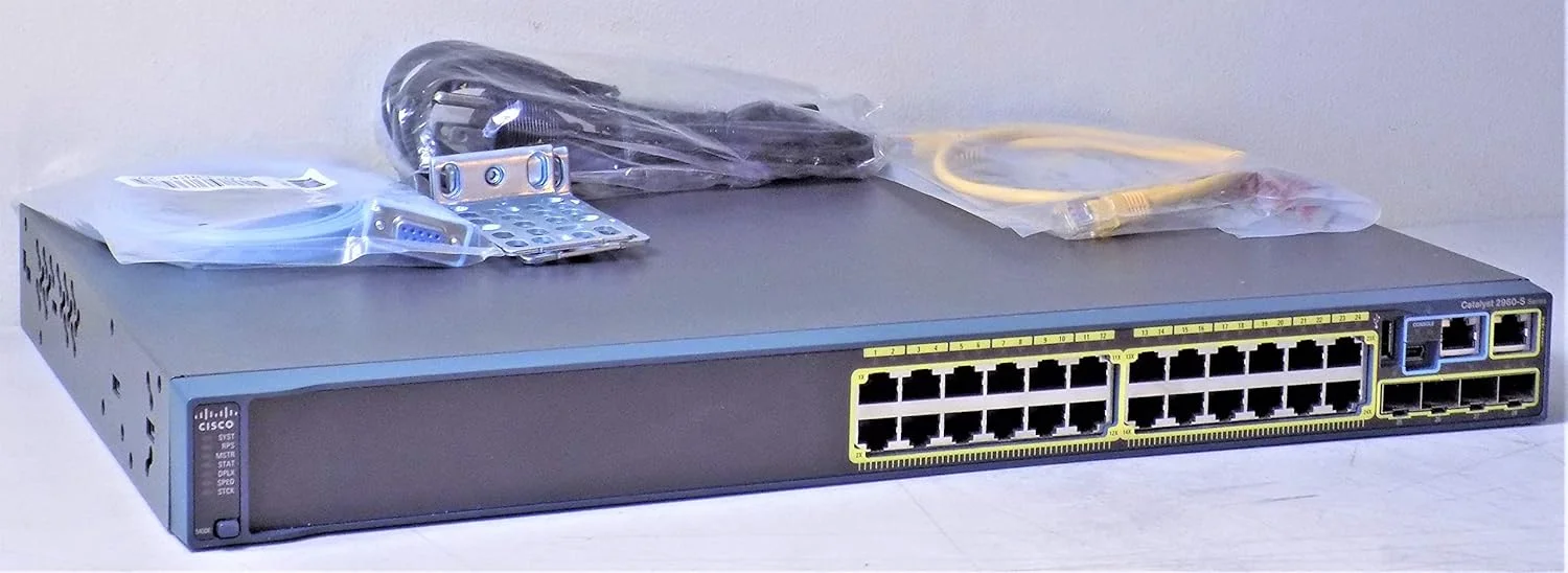 سوییچ اترنت سیسکو کاتالیست WS-C2960S-24TS-L - 24 پورت - 5 اسلات - 24 پورت 10/100/1000Base-T - 4 پورت SFP (mini-GBIC)، 1 اسلات ماژول استکینگ