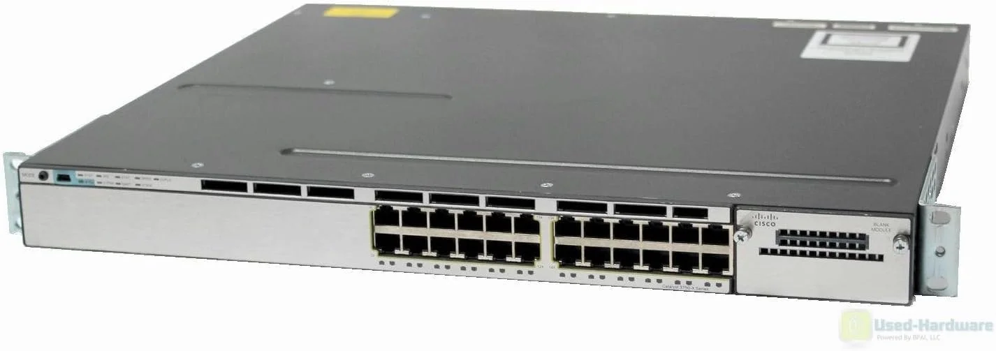 سوئیچ لایه 3 سیسکو کاتالیست WS-C3750X-24T-L - 24 پورت - 1 اسلات 24-10/100/1000Base-T - 1 عدد ماژول شبکه