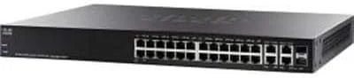 سوییچ مدیریتی سیسکو SF300-24PP با 24 پورت 10/100 PoE و آپلینک گیگابیتی (بازسازی شده)، محصول کسب و کارهای کوچک سیسکو سوییچ مدیریتی سیسکو SF300-24PP با 24 پورت 10/100 PoE و آپلینک گیگابیتی (بازسازی شده)، محصول کسب و کارهای کوچک سیسکو