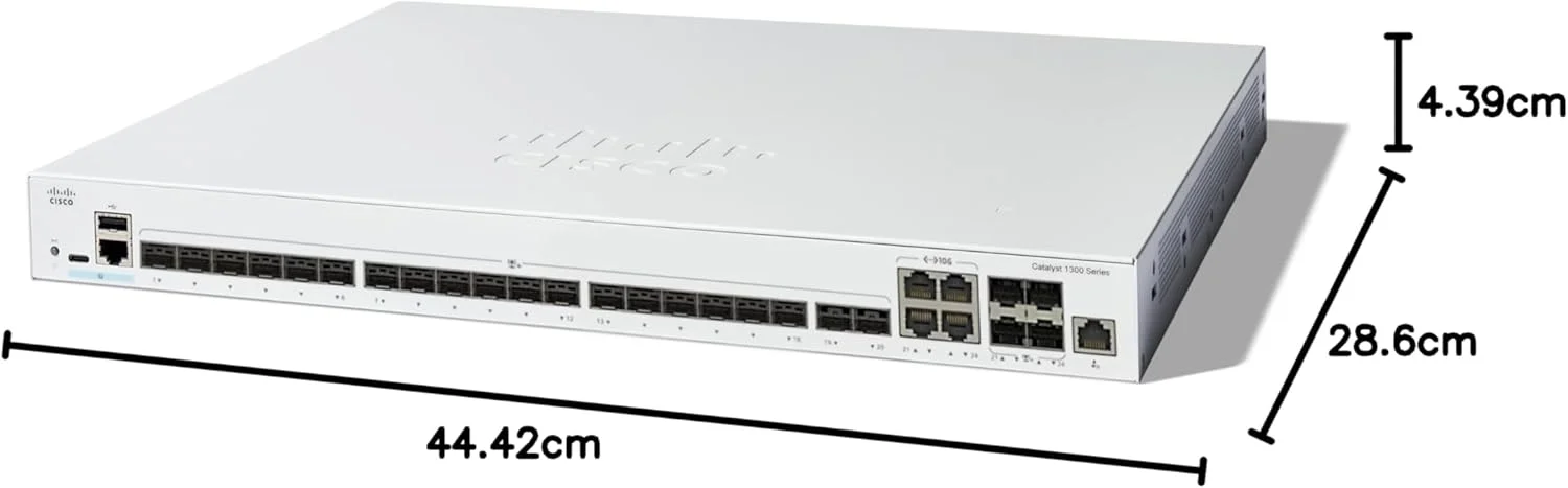 سوئیچ مدیریتی سیسکو کاتالیست 1300-24XS، دارای 20 پورت 10G SFP+، 4 پورت کمبو 10GE SFP+، سوئیچ مدیریتی سیسکو کاتالیست 1300-24XS، دارای 20 پورت 10G SFP+، 4 پورت کمبو 10GE SFP+،