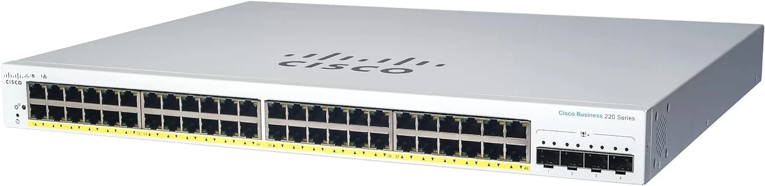 سوئیچ هوشمند سیسکو بیزینس CBS220-48T-4G | پورت 48 GE | 4x1G SFP