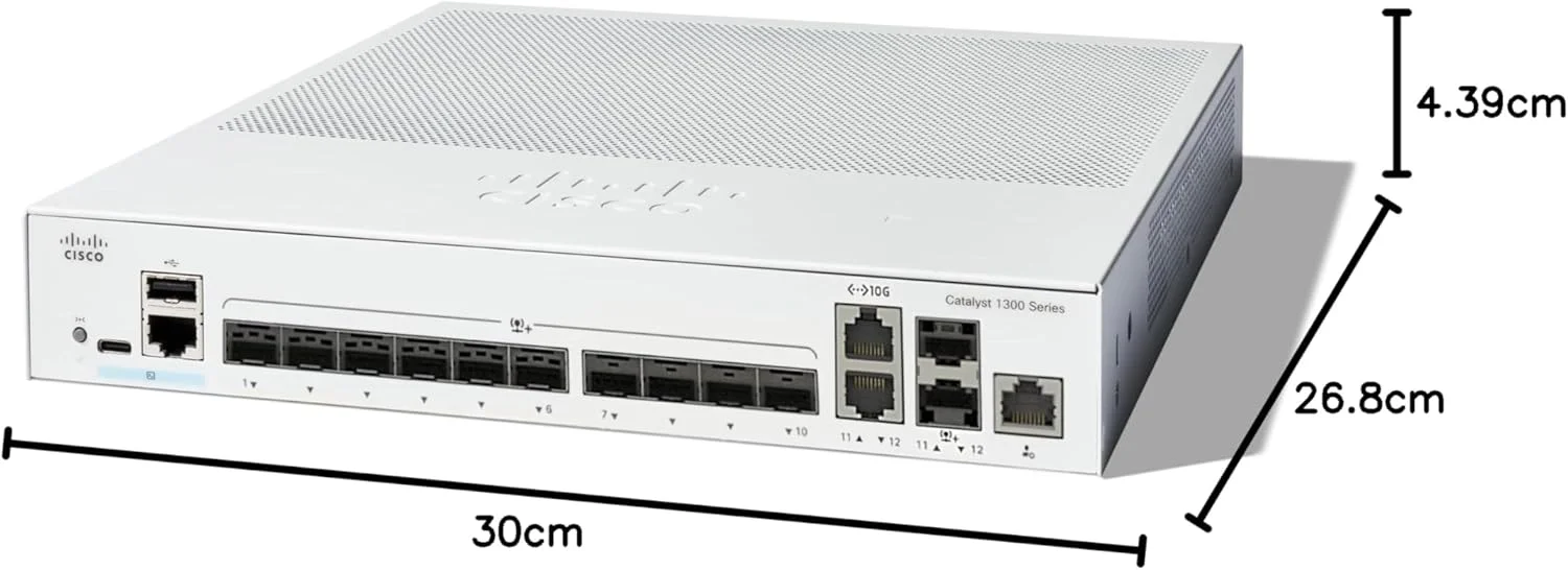 سوئیچ مدیریتی سیسکو کاتالیست 1300-12XS، دارای 10 پورت 10G SFP+، 2 پورت کمبو 10GE SFP+ (C1300-12XS) سوئیچ مدیریتی سیسکو کاتالیست 1300-12XS، دارای 10 پورت 10G SFP+، 2 پورت کمبو 10GE SFP+ (C1300-12XS)