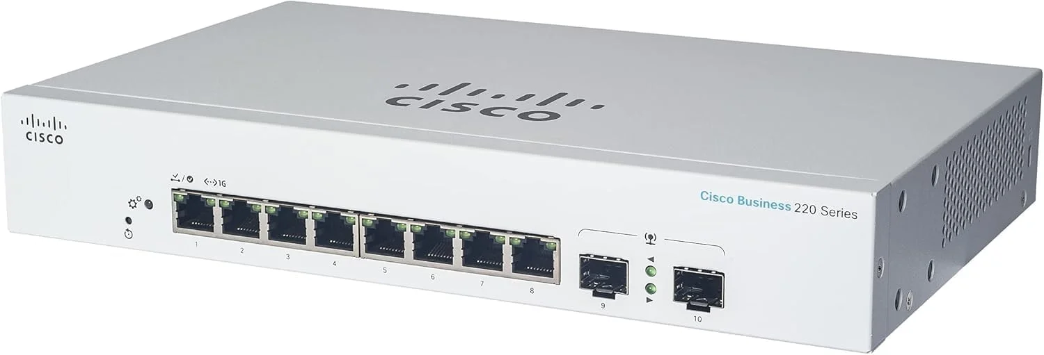 سوئیچ هوشمند سیسکو بیزینس CBS220-8FP-E-2G | 8 پورت GE | فول PoE | 2x1G SFP