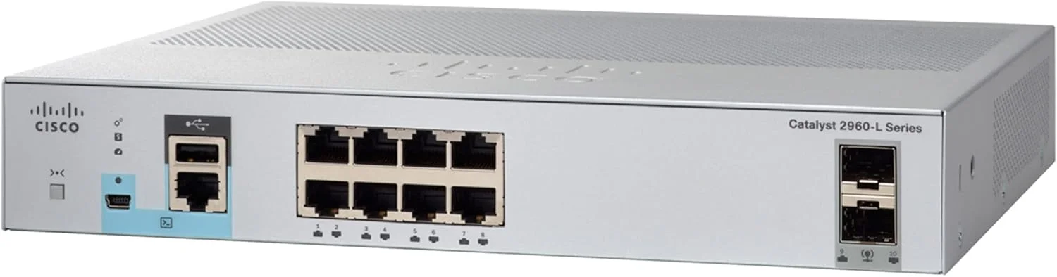 سوییچ سیسکو WS-C2960L-8TS-LL / Cat 2960-L 8GigE 2x1G SFP - (محاسبات سازمانی > سوییچ ها و هاب ها)