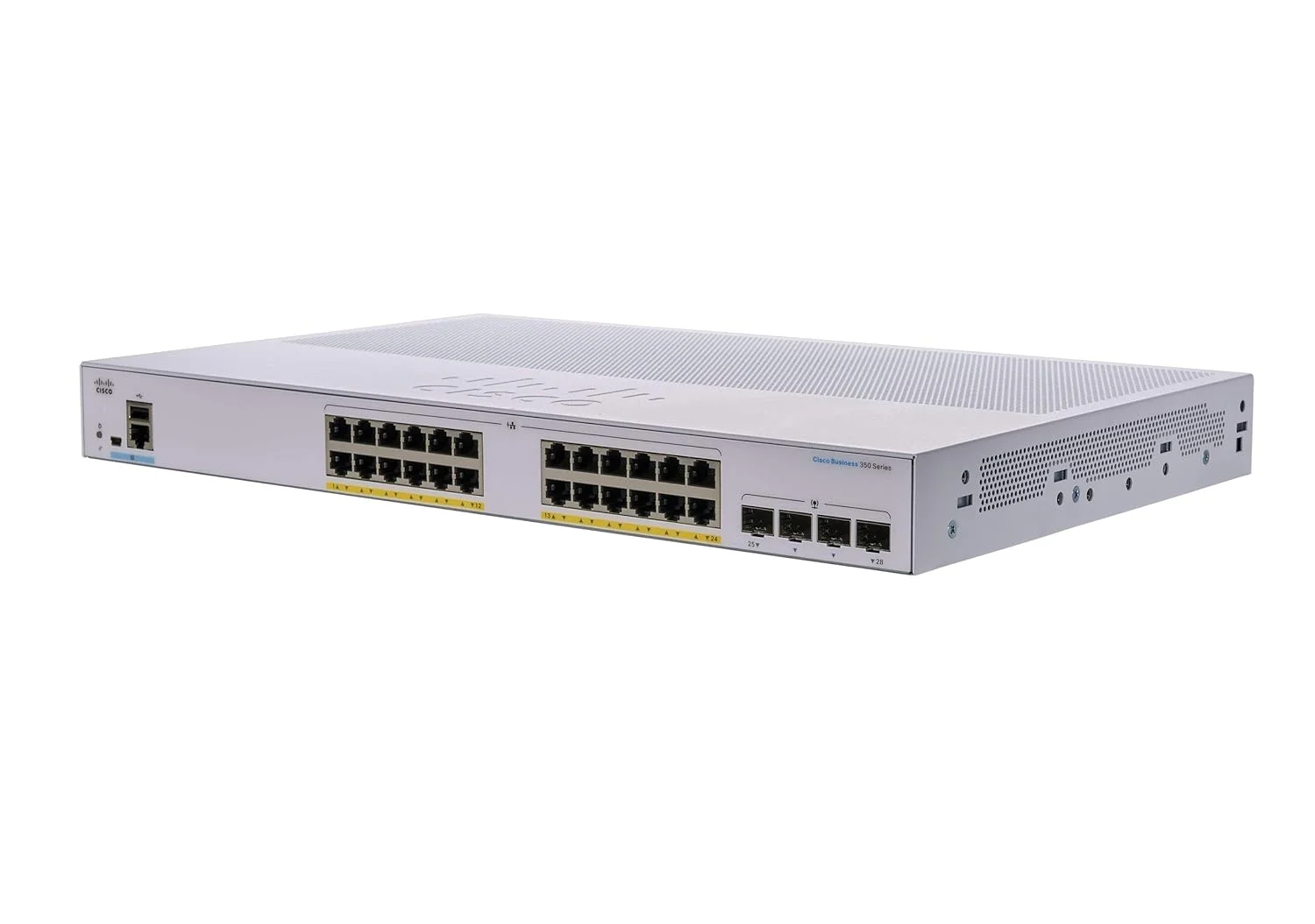 سوییچ مدیریتی 24 پورت PoE سیسکو مدل CBS350-24P-4G با 4 پورت SFP گیگابیتی سوییچ مدیریتی 24 پورت PoE سیسکو مدل CBS350-24P-4G با 4 پورت SFP گیگابیتی