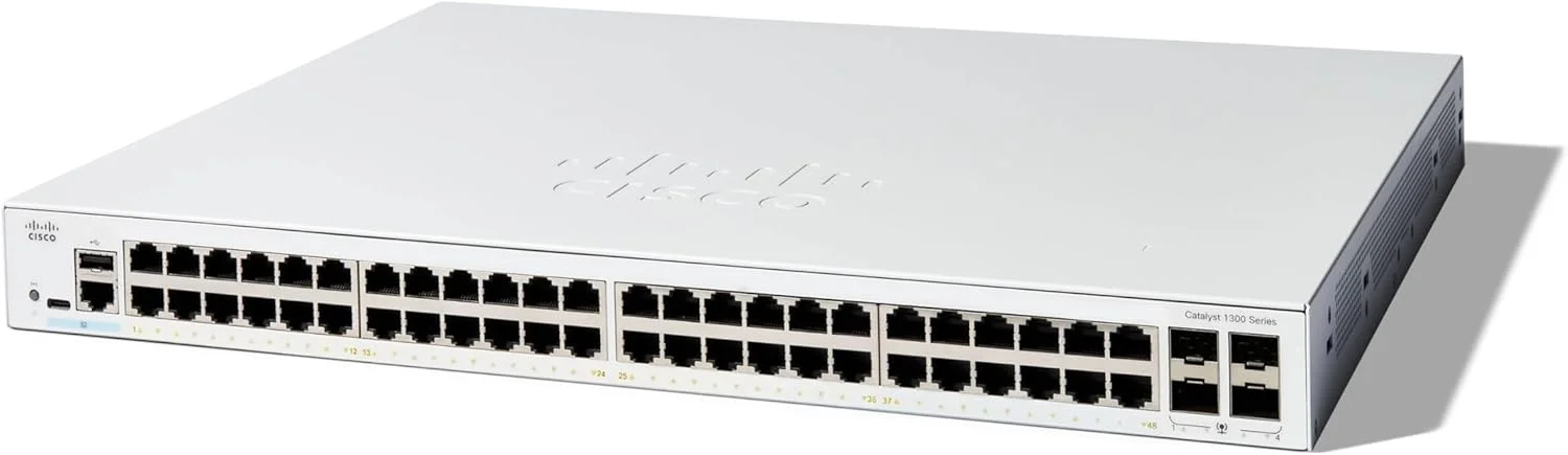 سوئیچ مدیریتی سیسکو Catalyst 1300-48T-4G، دارای 48 پورت GE، 4 پورت SFP با سرعت 1GE (C1300-48T-4G)