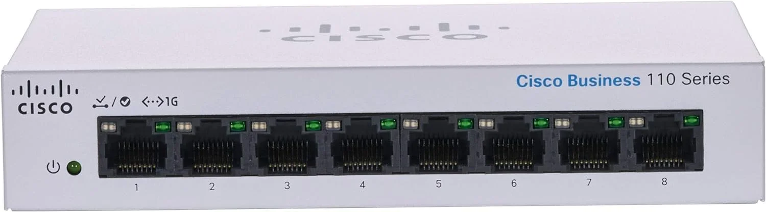 سوئیچ غیر مدیریتی سیسکو بیزینس CBS110-8T-D | 8 پورت GE | رومیزی | منبع تغذیه خارجی (CBS110-8T-D)