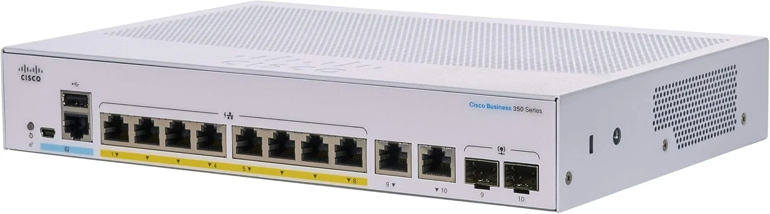 سوئیچ مدیریتی سیسکو بیزینس CBS350-8P-E-2G | 8 پورت GE | PoE | منبع تغذیه اکسترنال | 2x1G Combo