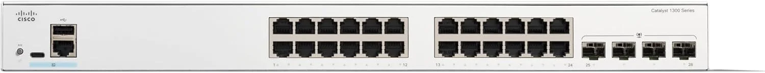 سوئیچ مدیریتی سیسکو Catalyst 1300-24T-4G، دارای 24 پورت GE، 4 پورت SFP 1GE (C1300-24T-4G) سوئیچ مدیریتی سیسکو Catalyst 1300-24T-4G، دارای 24 پورت GE، 4 پورت SFP 1GE (C1300-24T-4G)
