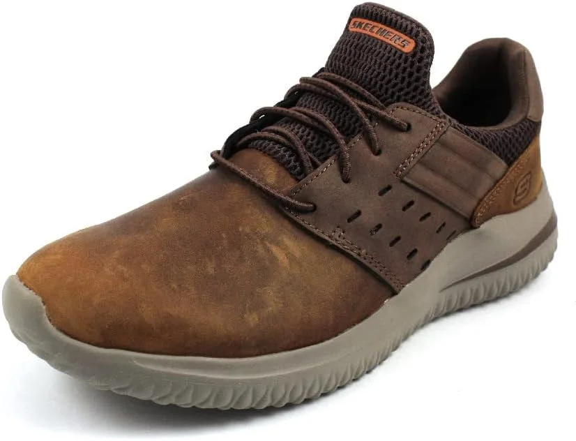 کفش مردانه اسکیچرز مدل Delson 3.0-Ezra چرمی بند کشی