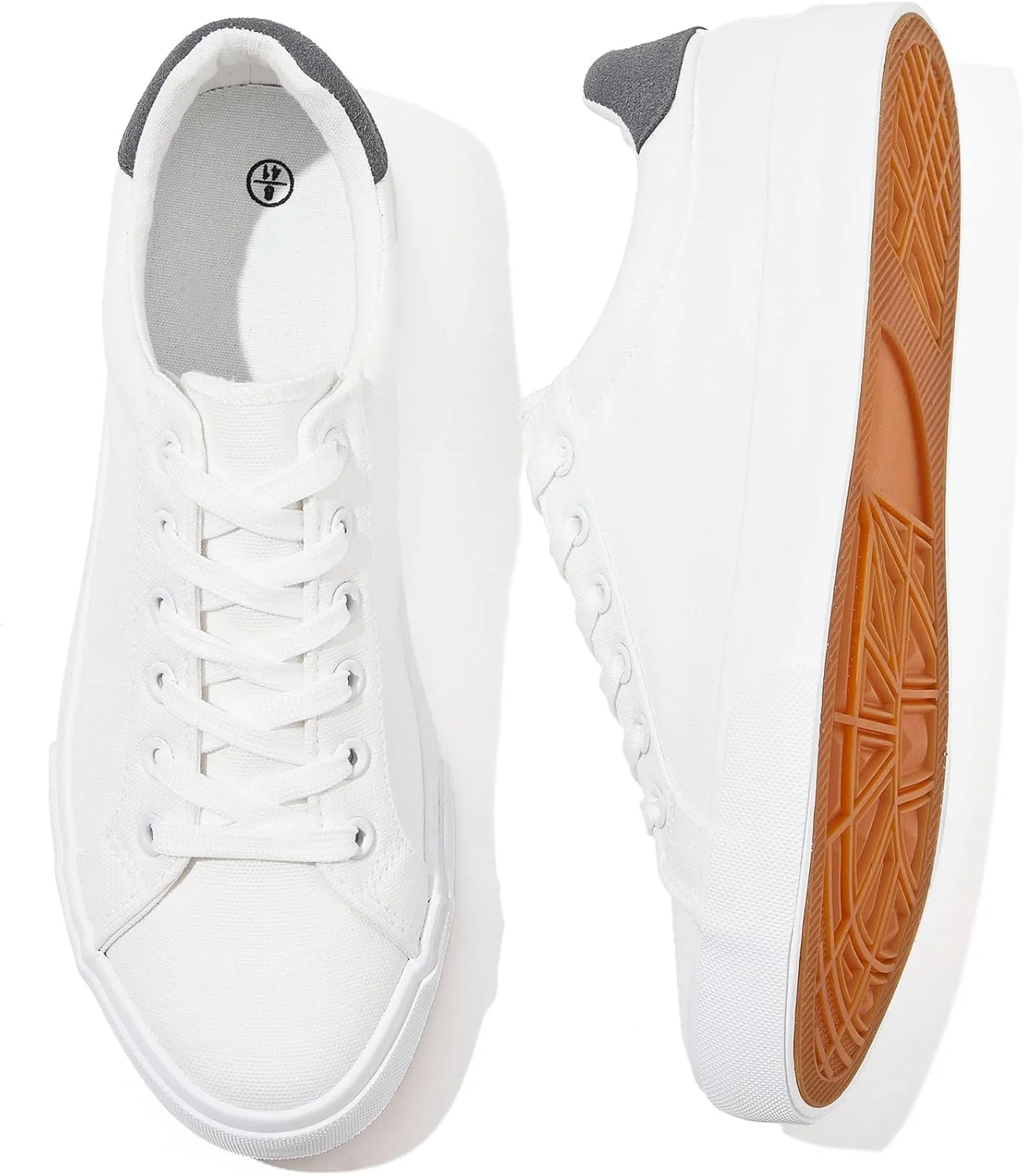 کفش های کتانی مردانه رومینز، رویه سفید، مدل پایین، کفش های تنیس غیررسمی، کفش های بند دار پیاده روی مردانه