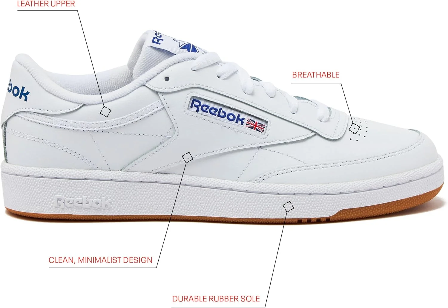 کفش ورزشی زنانه ریباک مدل Club C 85