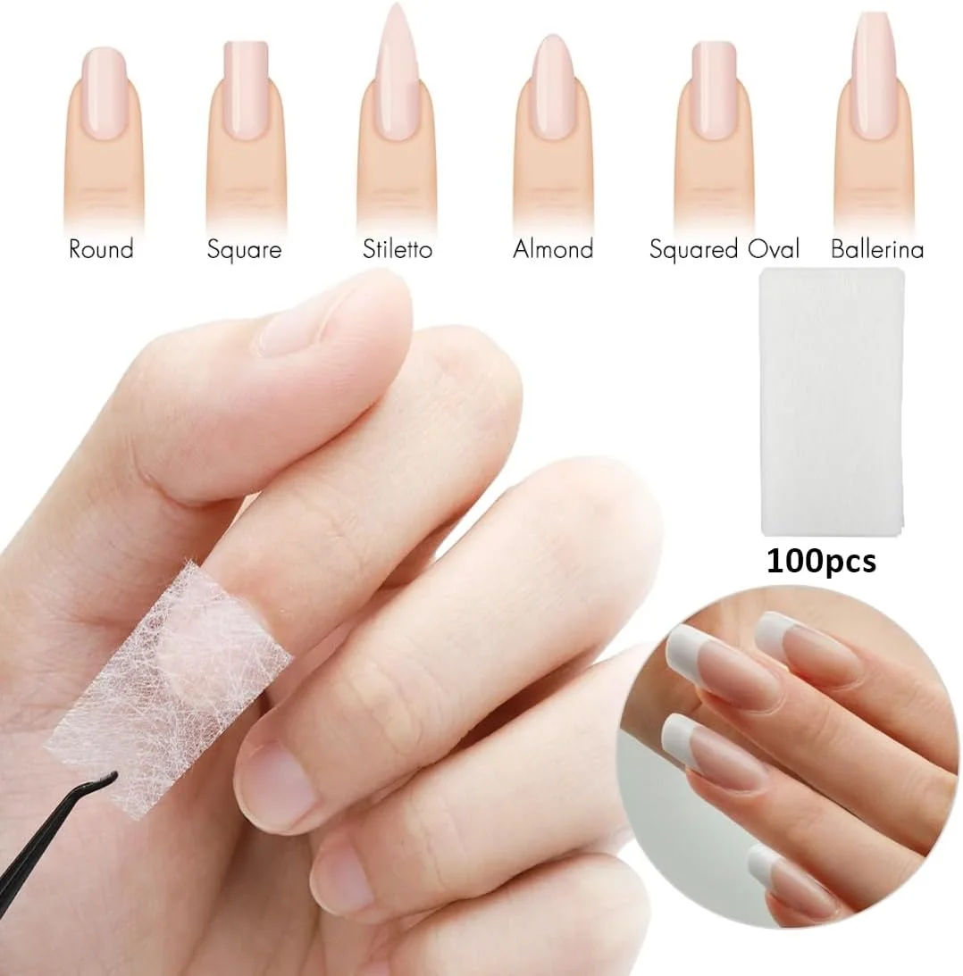 رامگلیو بسته 100 عددی فیبر ناخن برای اکستنشن ناخن، کیت ژل فایبرگلاس ابریشمی اکستنشن ناخن، ناخن مصنوعی، ابزار سالن مانیکور برای هنر ناخن ژلی UV رامگلیو بسته 100 عددی فیبر ناخن برای اکستنشن ناخن، کیت ژل فایبرگلاس ابریشمی اکستنشن ناخن، ناخن مصنوعی، ابزار سالن مانیکور برای هنر ناخن ژلی UV