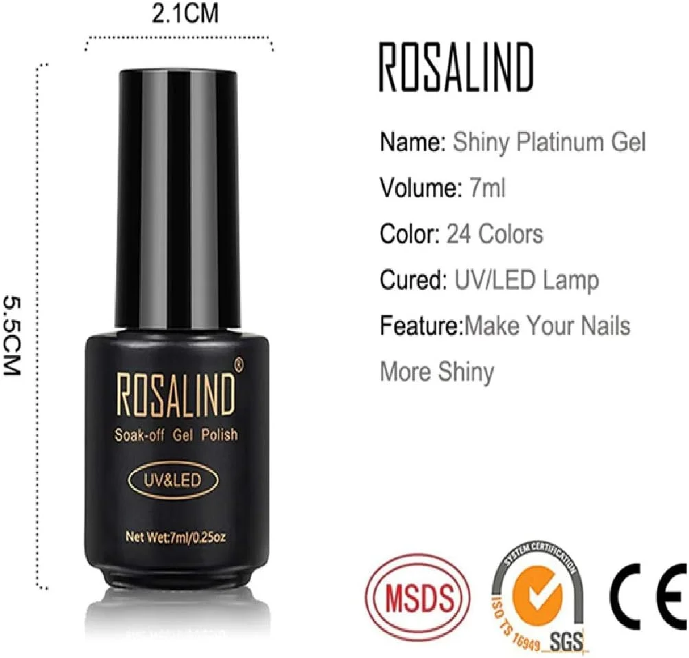 لاک ژل ناخن براق ROSALIND، لاک ناخن ژلی پلاتینیوم، لاک هیبریدی، ژل براق طراحی ناخن، پرایمر بیس و تاپ UV برای مانیکور (RL-7ml-A391) لاک ژل ناخن براق ROSALIND، لاک ناخن ژلی پلاتینیوم، لاک هیبریدی، ژل براق طراحی ناخن، پرایمر بیس و تاپ UV برای مانیکور (RL-7ml-A391)