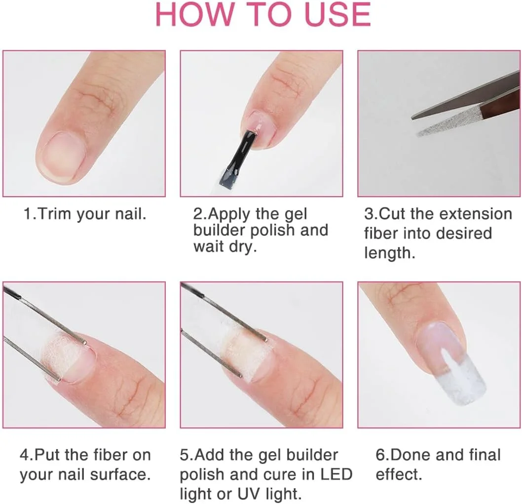 رامگلیو بسته 100 عددی فیبر ناخن برای اکستنشن ناخن، کیت ژل فایبرگلاس ابریشمی اکستنشن ناخن، ناخن مصنوعی، ابزار سالن مانیکور برای هنر ناخن ژلی UV رامگلیو بسته 100 عددی فیبر ناخن برای اکستنشن ناخن، کیت ژل فایبرگلاس ابریشمی اکستنشن ناخن، ناخن مصنوعی، ابزار سالن مانیکور برای هنر ناخن ژلی UV