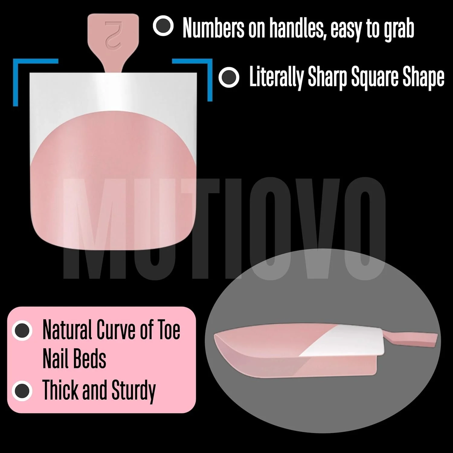 تیپ ناخن پا فرنچ MUTIOVO، ناخن مصنوعی ژلی نرم از پیش طراحی شده مربعی تیز، پرایمر و بیس کت از پیش اعمال شده صورتی پاستیلی، پوشش کامل اکریلیک برای DIY، ۱۵ سایز ۲۴۰ عدد تیپ ناخن پا فرنچ MUTIOVO، ناخن مصنوعی ژلی نرم از پیش طراحی شده مربعی تیز، پرایمر و بیس کت از پیش اعمال شده صورتی پاستیلی، پوشش کامل اکریلیک برای DIY، ۱۵ سایز ۲۴۰ عدد