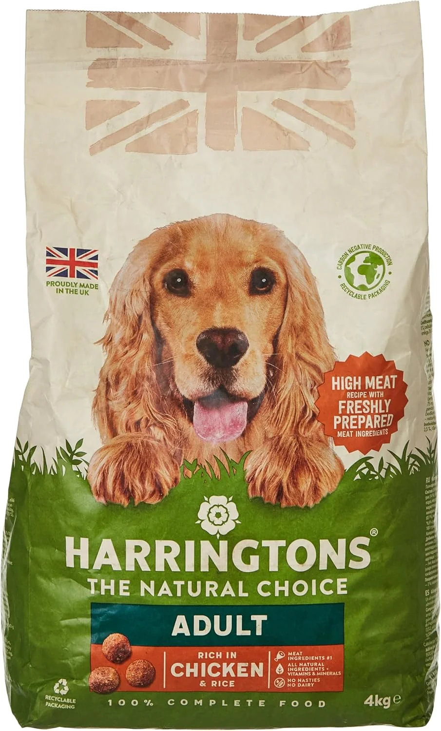 غذای خشک کامل سگ بالغ با طعم مرغ هرینگتونز 4 کیلوگرم