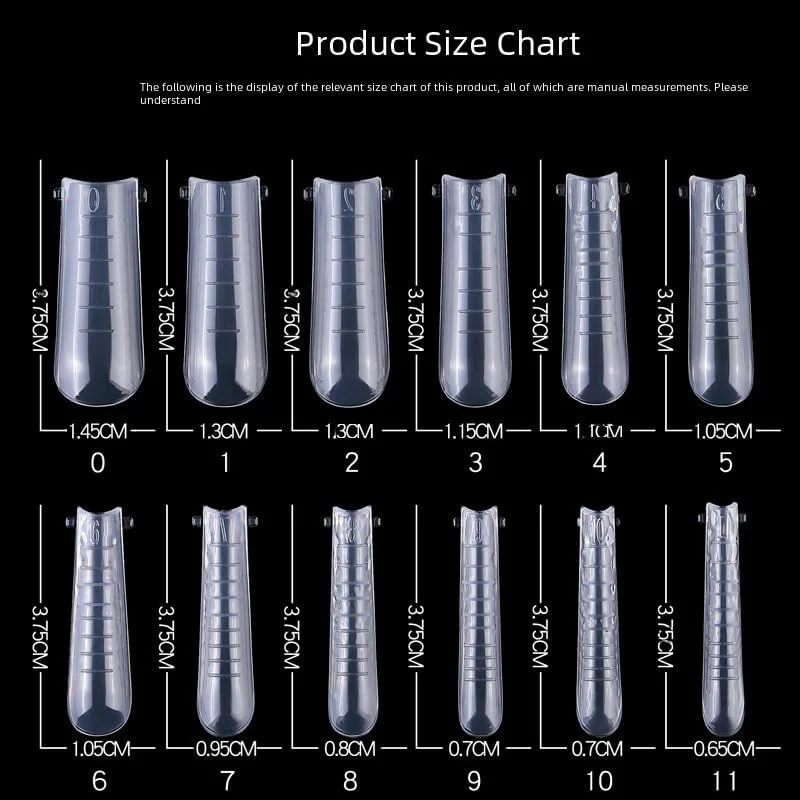 پدهای طراحی ناخن، 120 عدد قالب اکستنشن کریستالی جعبه ای