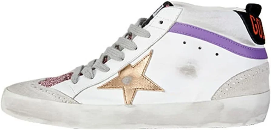 کفش‌های ورزشی ساق بلند محبوب گلدن گوس، کفش‌های اسپرت بنددار تخت چرمی، مد روز مردانه