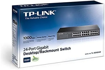 سوئیچ رکمونت دسکتاپ 24 پورت گیگابیتی تی پی-لینک مدل TL-SG1024D