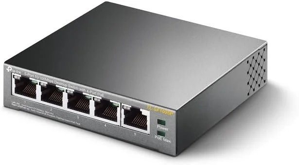 سوئیچ رومیزی 5 پورت 10/100 مگابیت بر ثانیه TP-Link با PoE، مدل TL-SF1005P