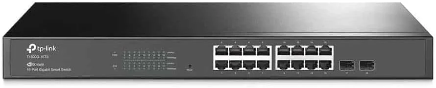 سوئیچ مدیریتی هوشمند گیگابیتی 16 پورت TP-Link T1600G-18TS (TL-SG2216) JetStream با 2 اسلات SFP